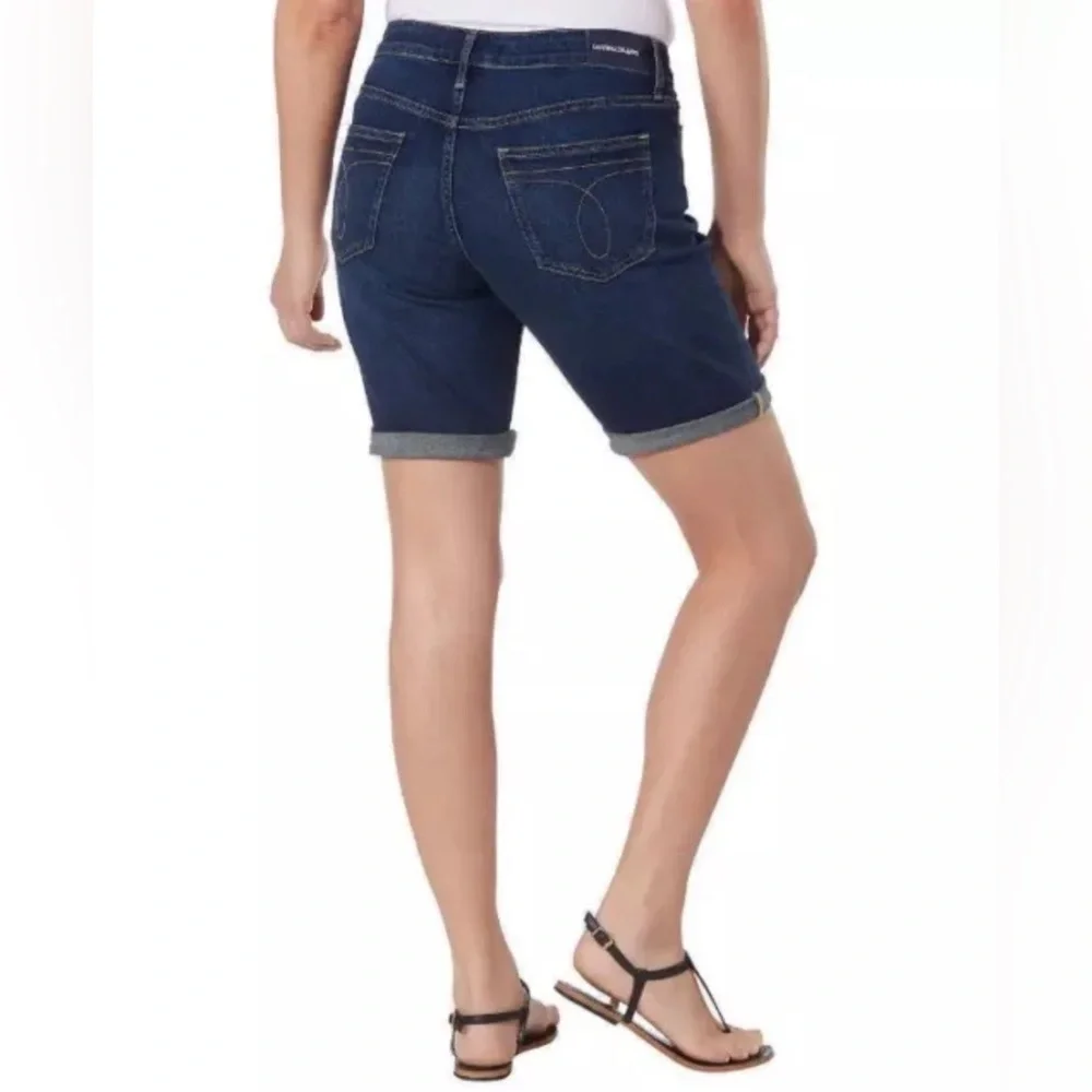 CALVIN KLEIN Women's Blue Jean Long Shorts Bermuda Size 12 31